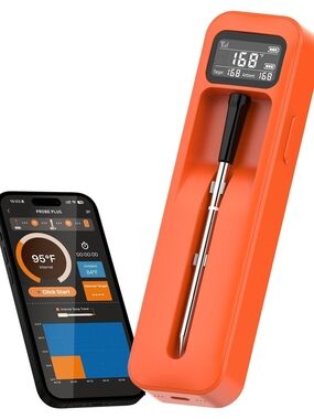 Amazon Orange Wireless Probe Thermometer with App